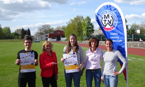 Das Organisations-Team Kinderfest mit Marcel Lange, Eva Groß, Anna Gerlach, Petra Vogel und Kira Bock.   