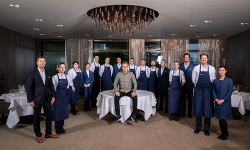 Der Chefkoch und das Team des Aqua.