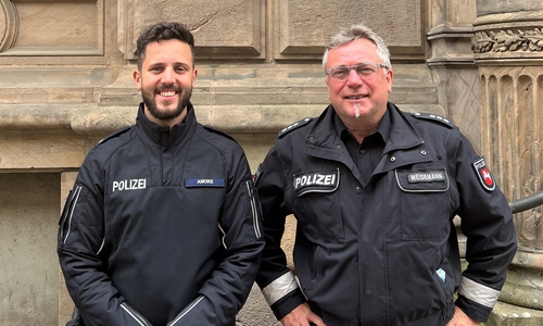 Polizeikommisar Amore und Polizeihauptkommisar Weidemann