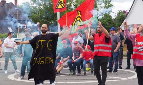 Die IG Metall Jugend beim Streik.