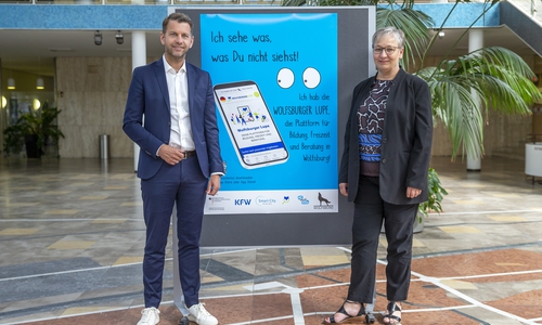  Oberbürgermeister Dennis Weilmann und Stadträtin Iris Bothe. Fotos: Stadt Wolfsburg.