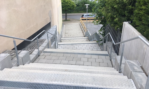 Der neue Löwenstieg in Braunschweig. Nur wer gut Zu Fuß und ohne Räder unterwegs ist, kann die neue Verbindung zwischen Magniviertel und Löwenwall nutzen. 
