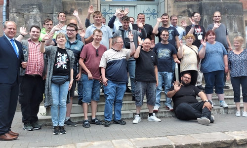 Der Landrat empfing 21 Teilnehmer an den National Spielen der Special Olympics.