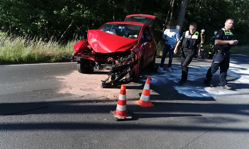 Der Wagen wurde schwer beschädigt.