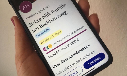 Über eine Paypalkonto kann gespendet werden. 