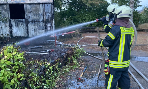 Die Feuerwehr im Einsatz.