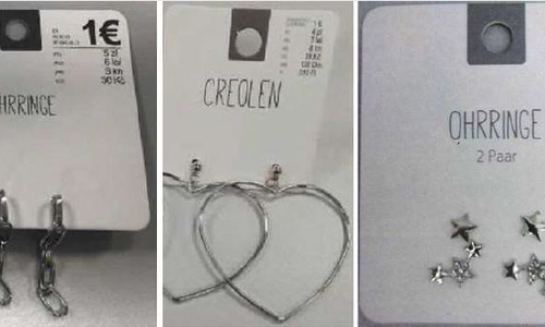 Diese Ohrringe haben zu viel Nickel.