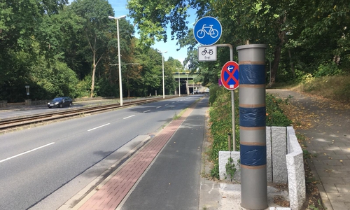 Der Blitzer an der Wolfenbütteler Straße ist derzeit abgeklebt.
