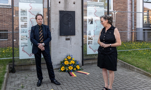 Ortsbürgermeister Andreas Triebe mit der CDU-Vorsitzenden Andrea Kempe.