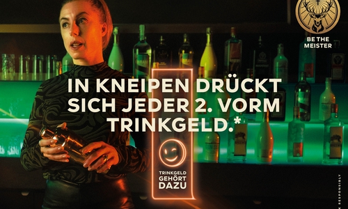 Mit einer Trinkgeld-Kampagne will Jägermeister die Kunden wachrütteln.