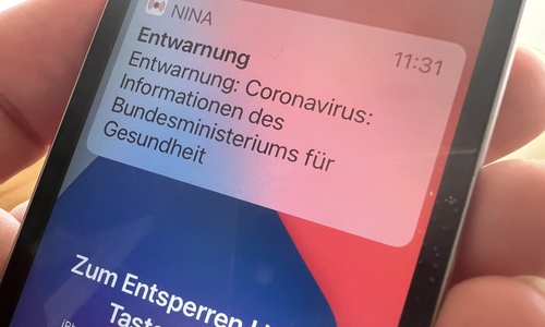  Um die Übersichtlichkeit der Warn-App NINA zu erhöhen, sei die bundesweite Corona-Warnmeldung des Bundesministerium für Gesundheit heute aus der Warn-App NINA entfernt worden.