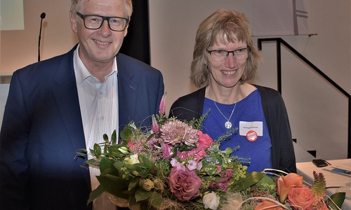Verdi-Bezirkschef Thomas Kewitz und die neue Stellvertreterin Annegrit Ulrichs.
