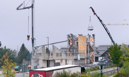Die Baustelle am heutigen Freitag.