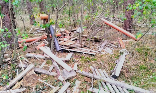 Die Täter haben ihren Unrat einfach im Wald entsorgt.