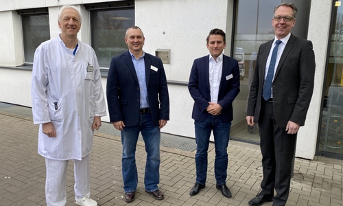 Dr. Ralph Kather, Florian Hinz, Christopher Hempel und Dr. Dirk Tenzer (v. li.).