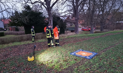 Die Drohneneinheit bei der Arbeit.
