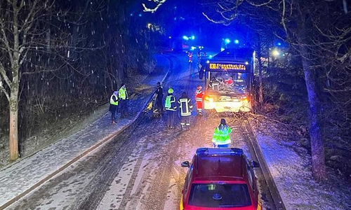 Während der Rettung setzte Schnee ein.