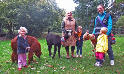 Ein tierischer Besuch für die Kita Geibelstraße.