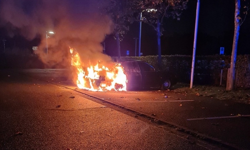 Das Auto stand in Vollbrand.