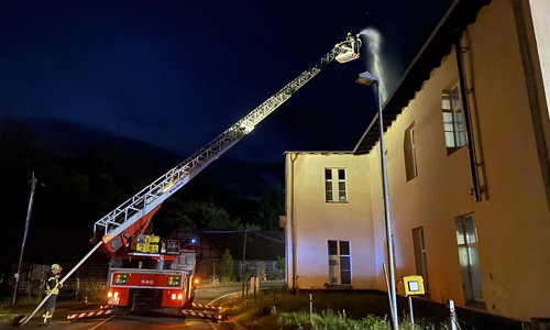 Die Feuerwehr absolvierte eine großangelegte Übung.