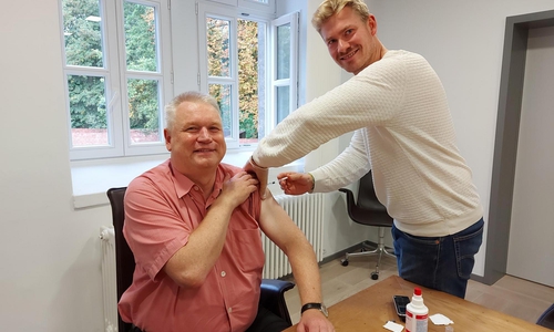 Eine Grippeimpfung ist eine schnelle Sache.