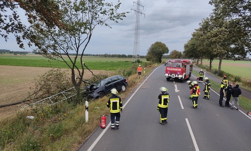 Das Fahrzeug war von der Straße abgekommen.