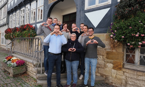 Der Kulturwunsch-Vorstand. v.l. erste Reihe: Dennis Berger, Katrin Fricke, Niklas Haar; Zweite Reihe: Jan Flüg, Susanne Sobottke, Christian Northe, Benjamin Schilling und Hannes Deeken; Hinten: Andre Volke