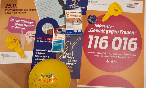 Am 25. November wird reichlich Infomaterial verteilt.