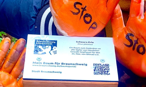 Die Infotafel wurde am Samstag eingeweiht.