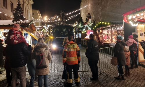 Kurzfristig mussten Teile des Marktes gesperrt werden. Es ging um die Sicherheit der Besucher.