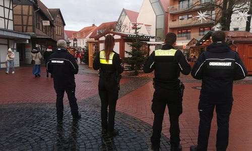 Ordnungsamt und Polizei führten eine gemeinsame Streife durch.