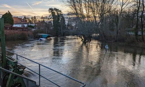 In Wolfenbüttel stehen viele Bereiche unter Wasser. 