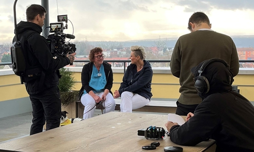 Videoaufnahmen für „Frag die Docs“ in der Helios St. Marienberg Klinik Helmstedt.