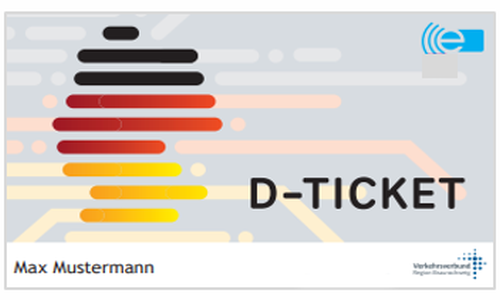 Das Deutschlandticket als Chipkarte.