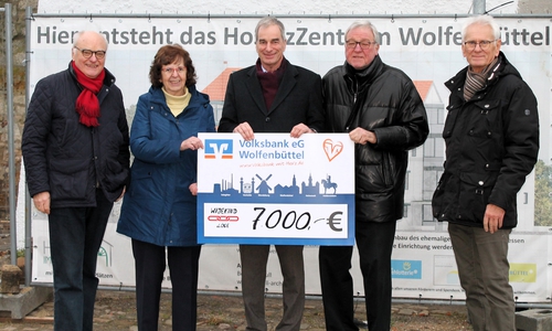 Harry Döring Loge, Ulrike Jürgens Hospizverein,, Detlev Rust Obermeister, Werner Schilli Finanzvorstand, Harry Probst Loge