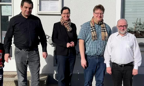 Der neue Kreisvorstand der CDA Helmstedt: Dr. Alexander Börger (Beisitzer), Ersatzdelegierte Veronika Bode, Christoph Glock (Kreisvorsitzender) und Robert Giesecke (stellvertretender Kreisvorsitzender) (v. li.).