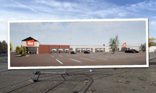 So zeigte mein real den neuen Markt in einer Präsentation.