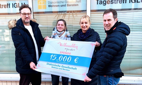 15.000 Euro hat der Verein Weihnachten für alle an den Tagestreff Iglu gespendet. 
