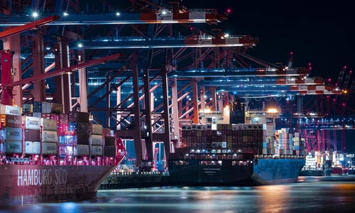 Der Hamburger Hafen.