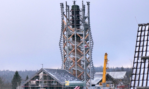Ein aktuelles Bild von der Baustelle zeigt, dass eine Eröffnung zu Ostern wohl nicht mehr in Frage kommt.