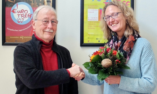 Karl Ermert mit Petra Penning.