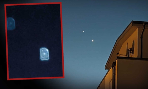 Auf einem vergrößerten Bild wirkten die Objekte am Himmel auf eine Leserin besonders beunruhigend.