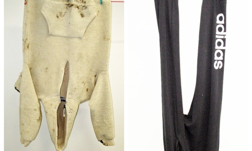 Dieser Kapuzenpullover und diese Jogginghose wurden gefunden.