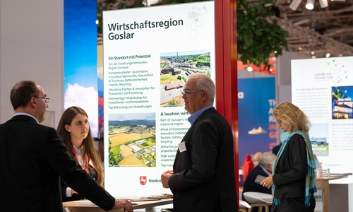 Der Messestand der Wirtschaftsregion Goslar auf der Expo Real 2022 (Archiv).