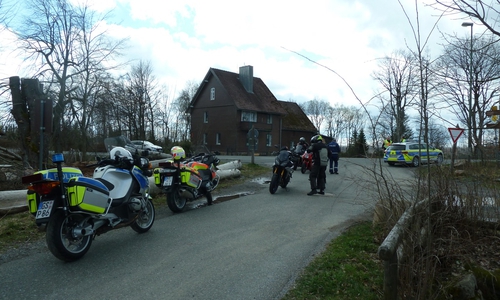 Die Polizei kontrollierte Motorradfahrer im Harz.