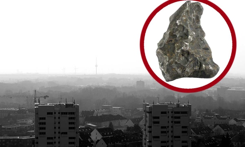 Der Emsland Meteorit, 16,1 kg schwer, im Sommer 1940 aufgefunden.
