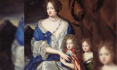 Sophie Dorothea Kurprinzessin von Hannover (1666-1726) mit ihren Kindern.