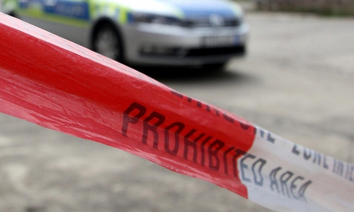 Absperrung der Polizei
