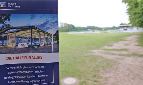 Im Vorsfelder Drömlingstadion entsteht nun eine Freilufthalle.