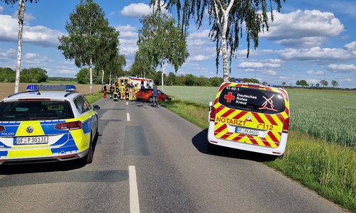 Der Unfall ereignete sich auf gerader Strecke.